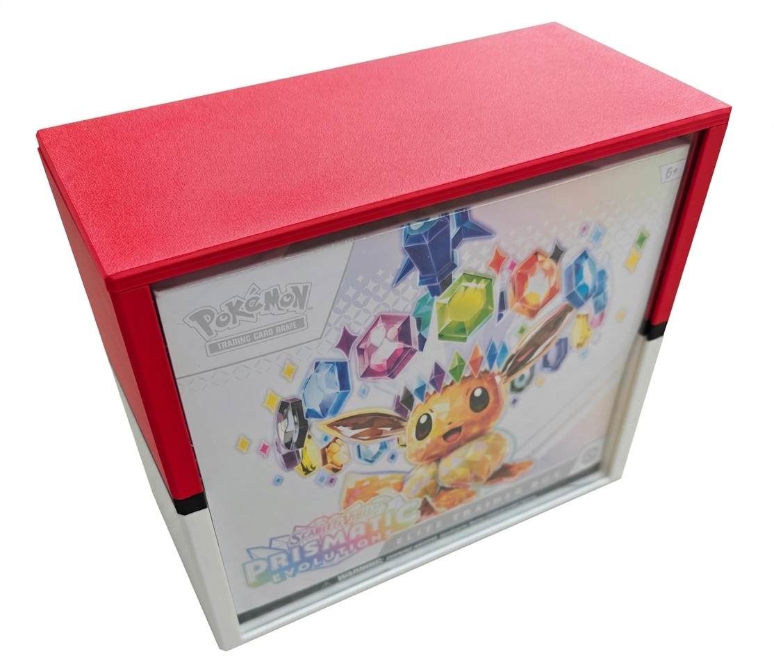 Elite Trainer Box (ETB) Display Case – Custom Colors/Logos, Magnetic Lid, Acrylic Panel