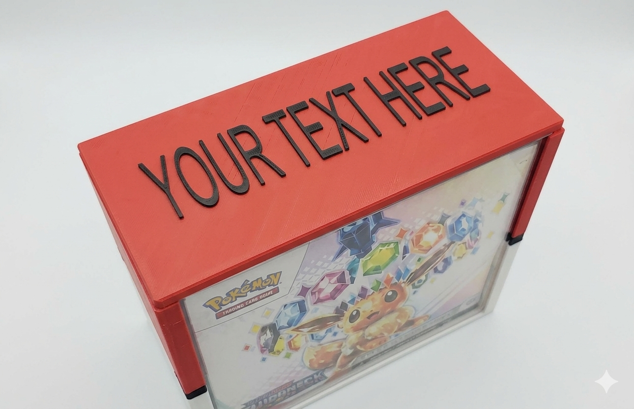 Elite Trainer Box (ETB) Display Case – Custom Colors/Logos, Magnetic Lid, Acrylic Panel