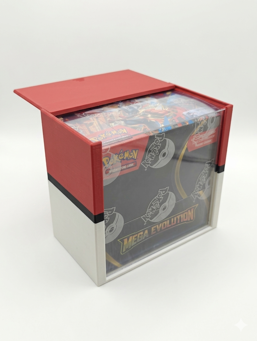 Booster Bundle Box Display Case - Custom Color, Sliding Lid, Acrylic Panel